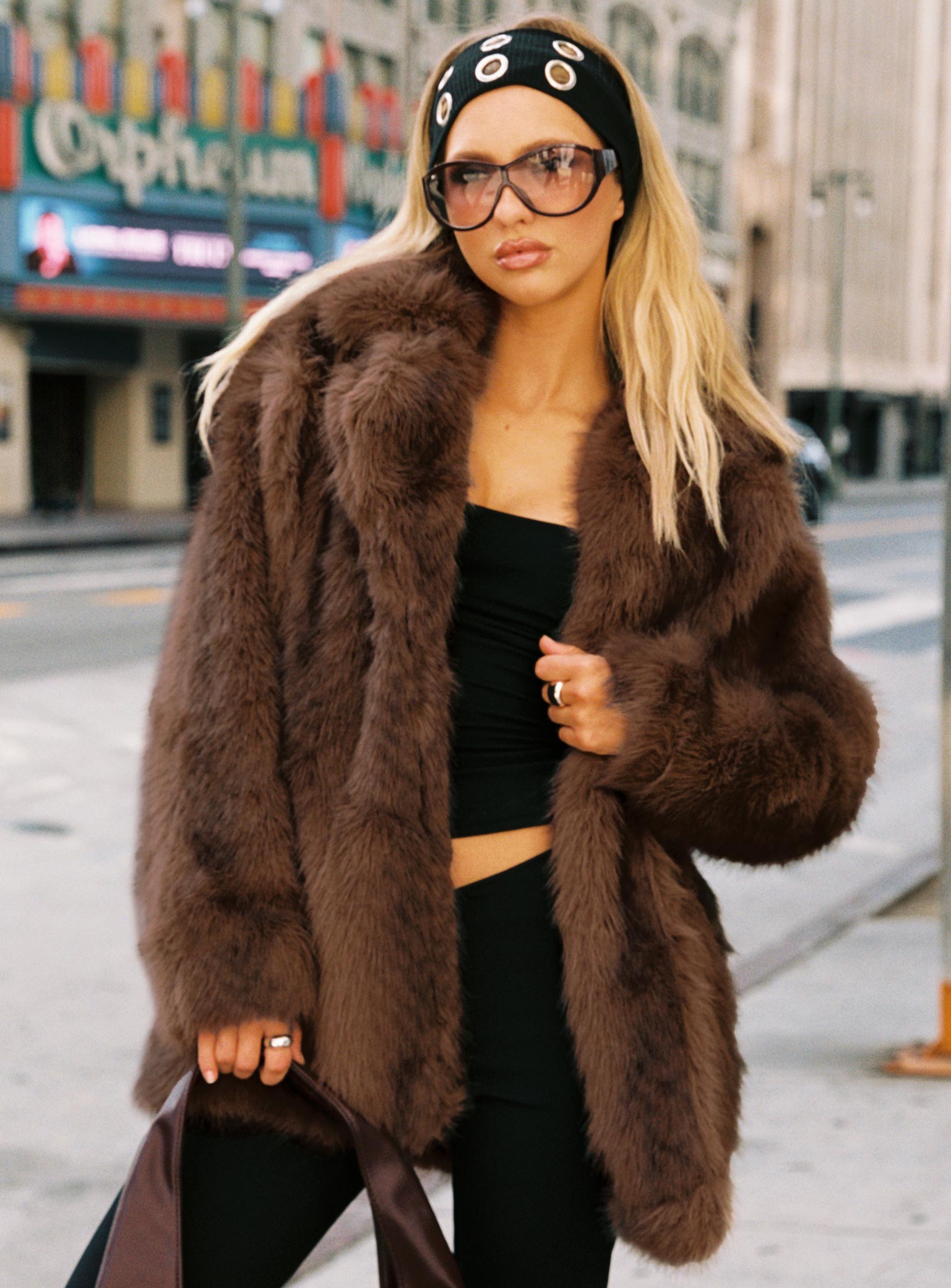 Super Trouper Faux Fur Jacket Multi