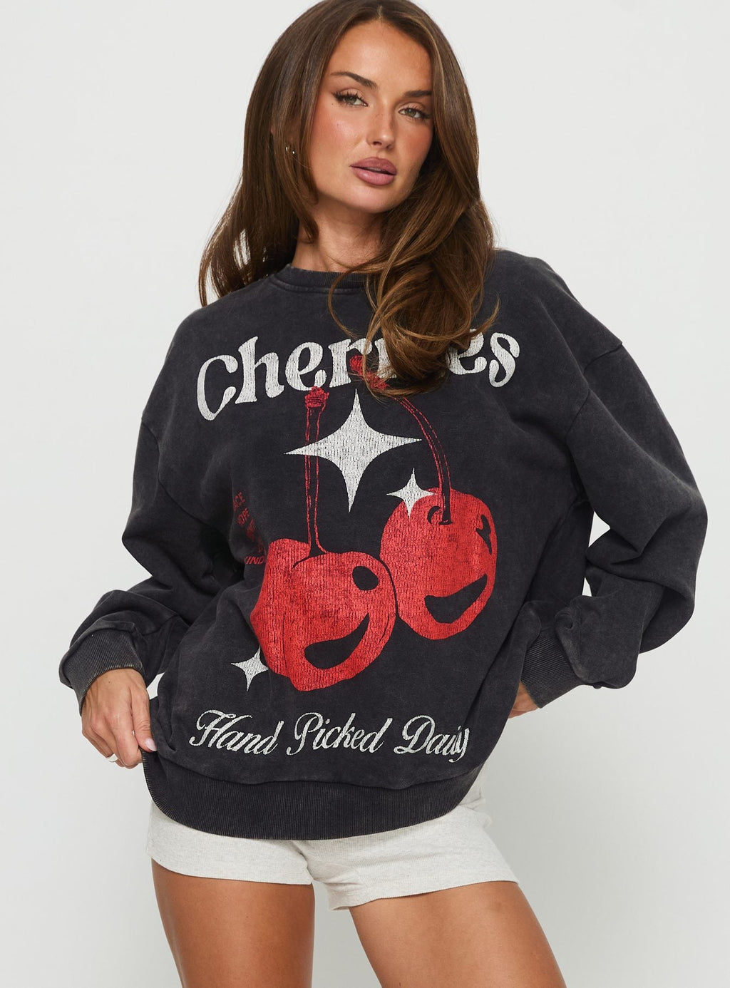 Hand Picked Graphic Jumper Black