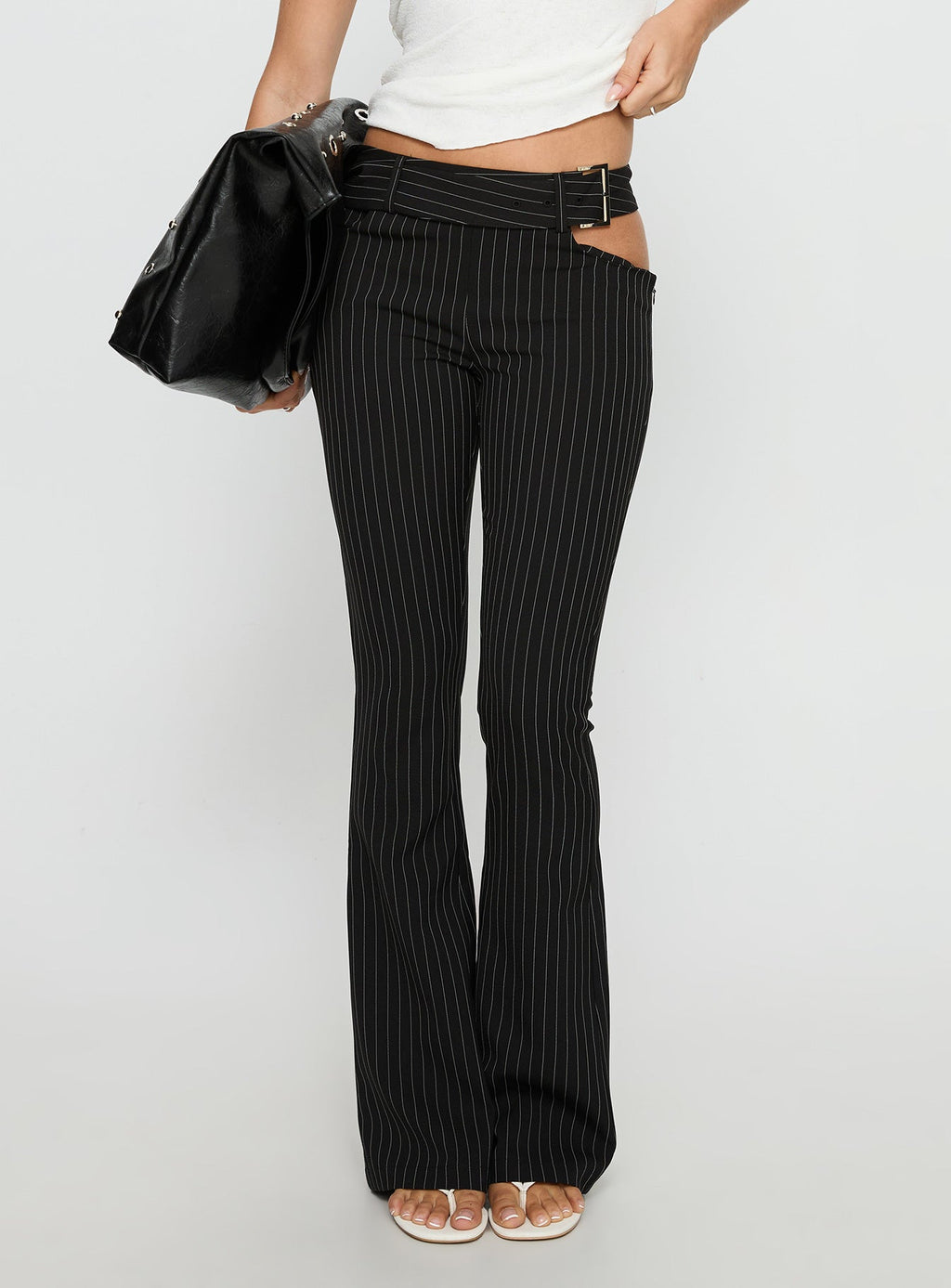 Yves Pant Onyx Pinstripe