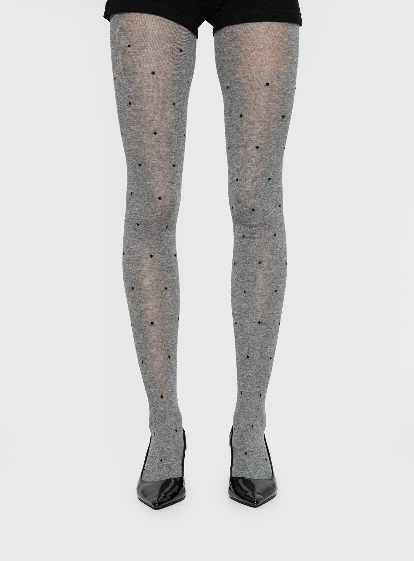 Coretta Tights Grey / Black Polka