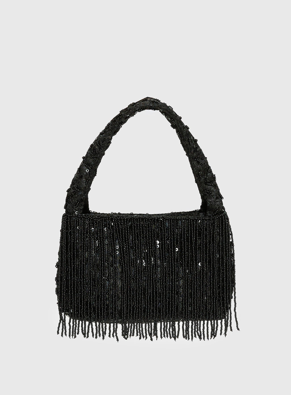 Kiss Goodbye Beaded Tassel Bag Black