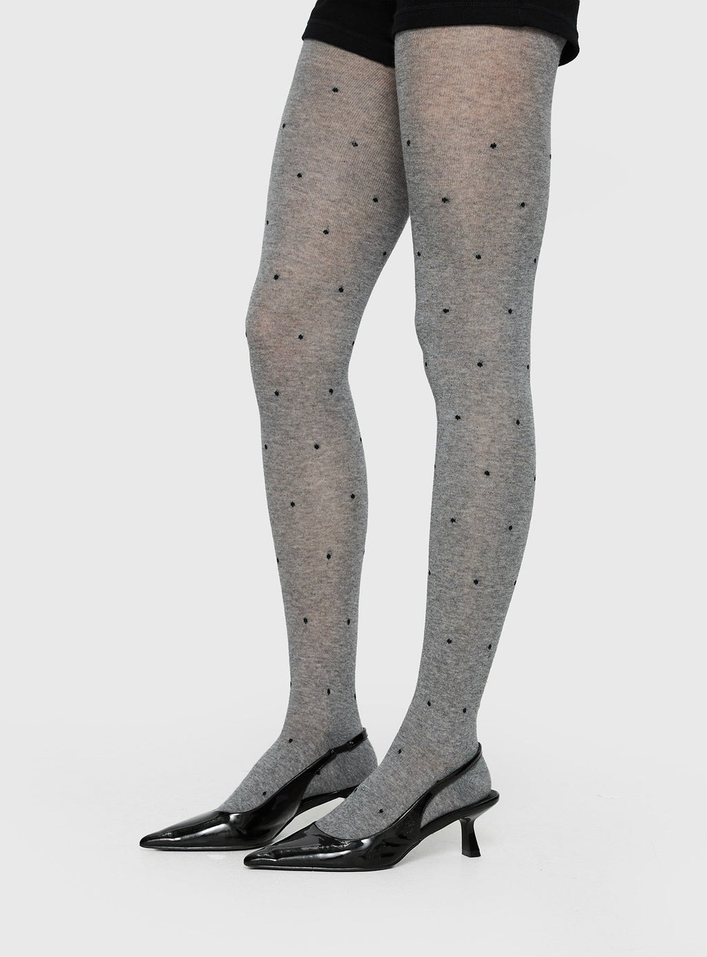 Coretta Tights Grey / Black Polka