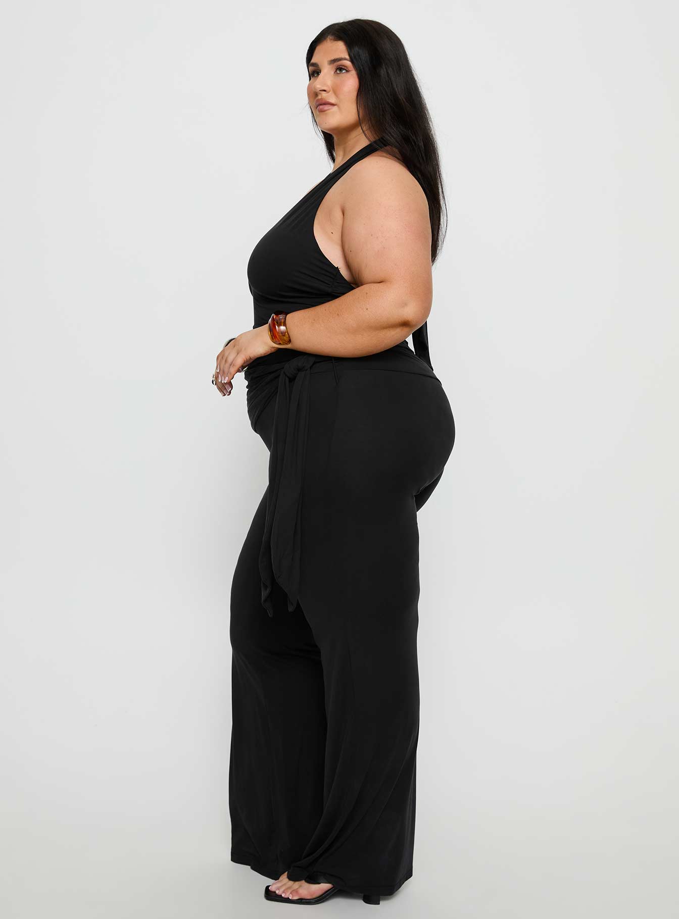 Enchantress Wide Leg Jumpsuit Black Curve