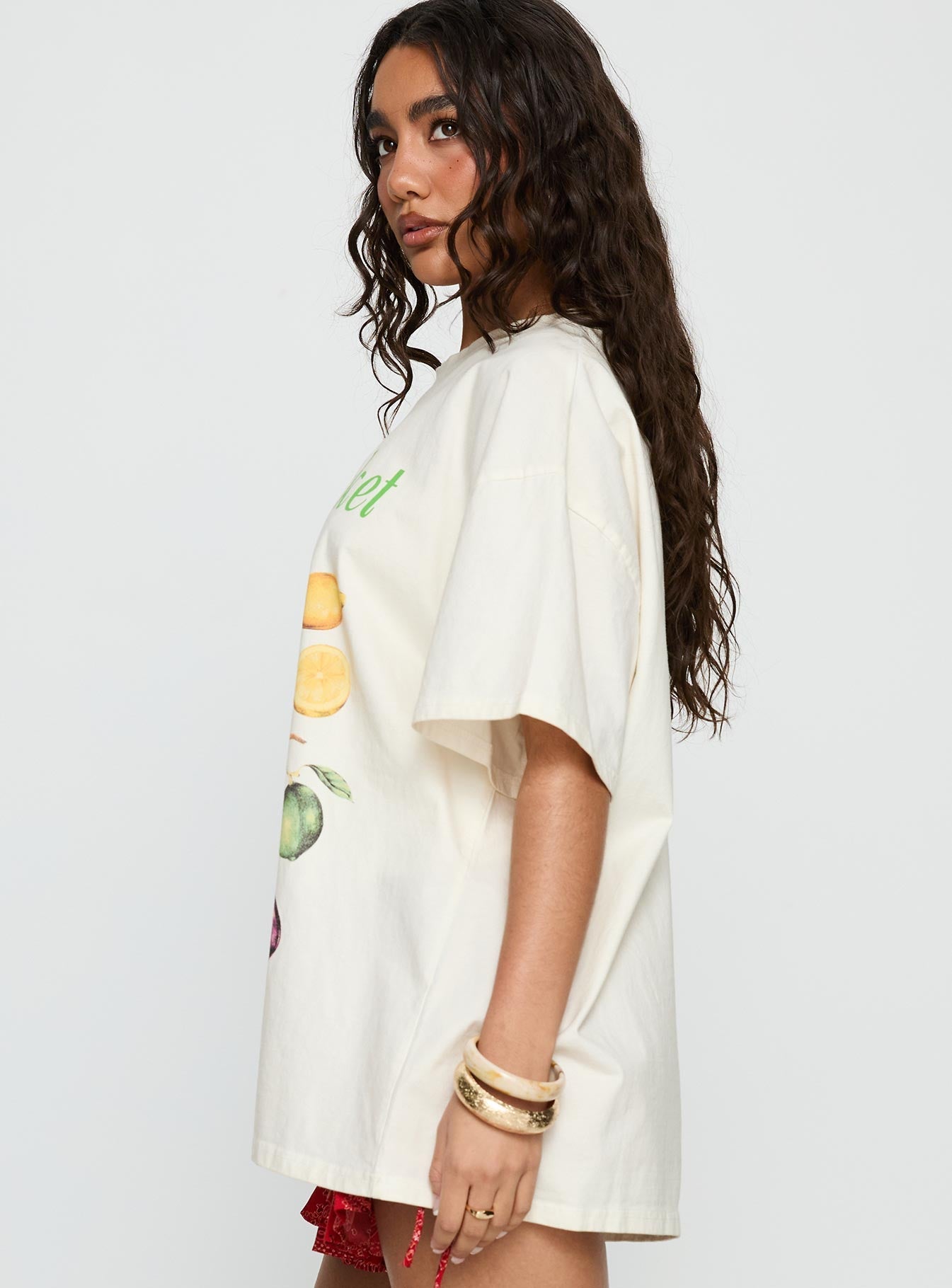 Colorado Springs Market Oversized Graphic Tee Cream