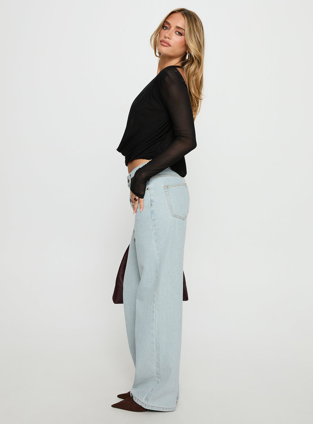 Penny Mid Rise Straight Leg Jeans Light Denim