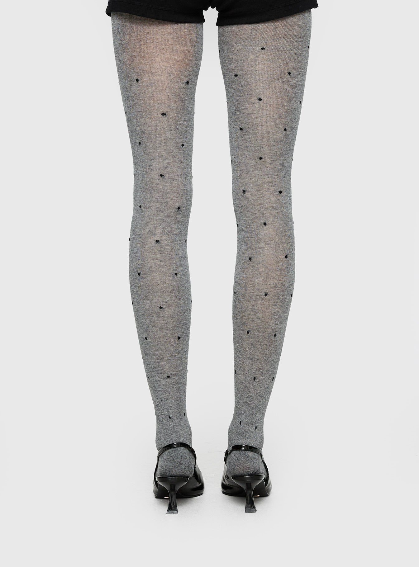 Coretta Tights Grey / Black Polka