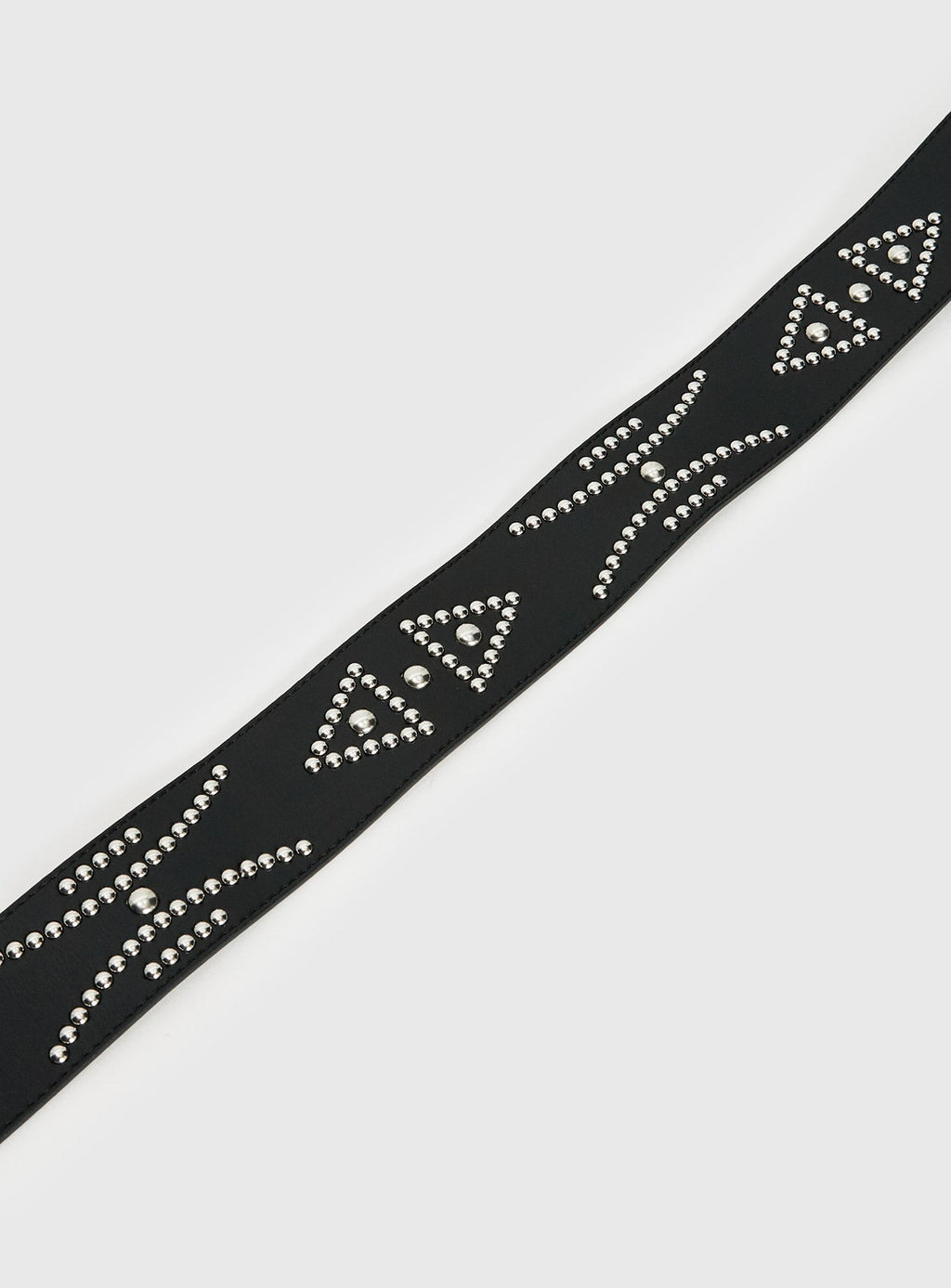 Jordynne Studded Faux Leather Belt Black / Silver