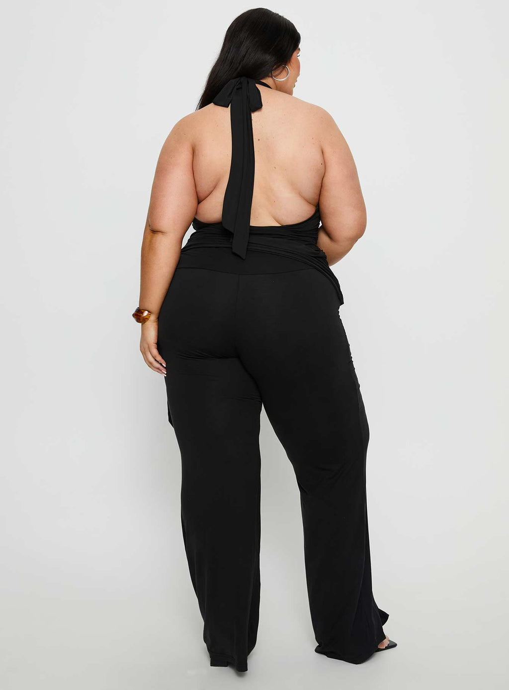 Enchantress Wide Leg Jumpsuit Black Curve
