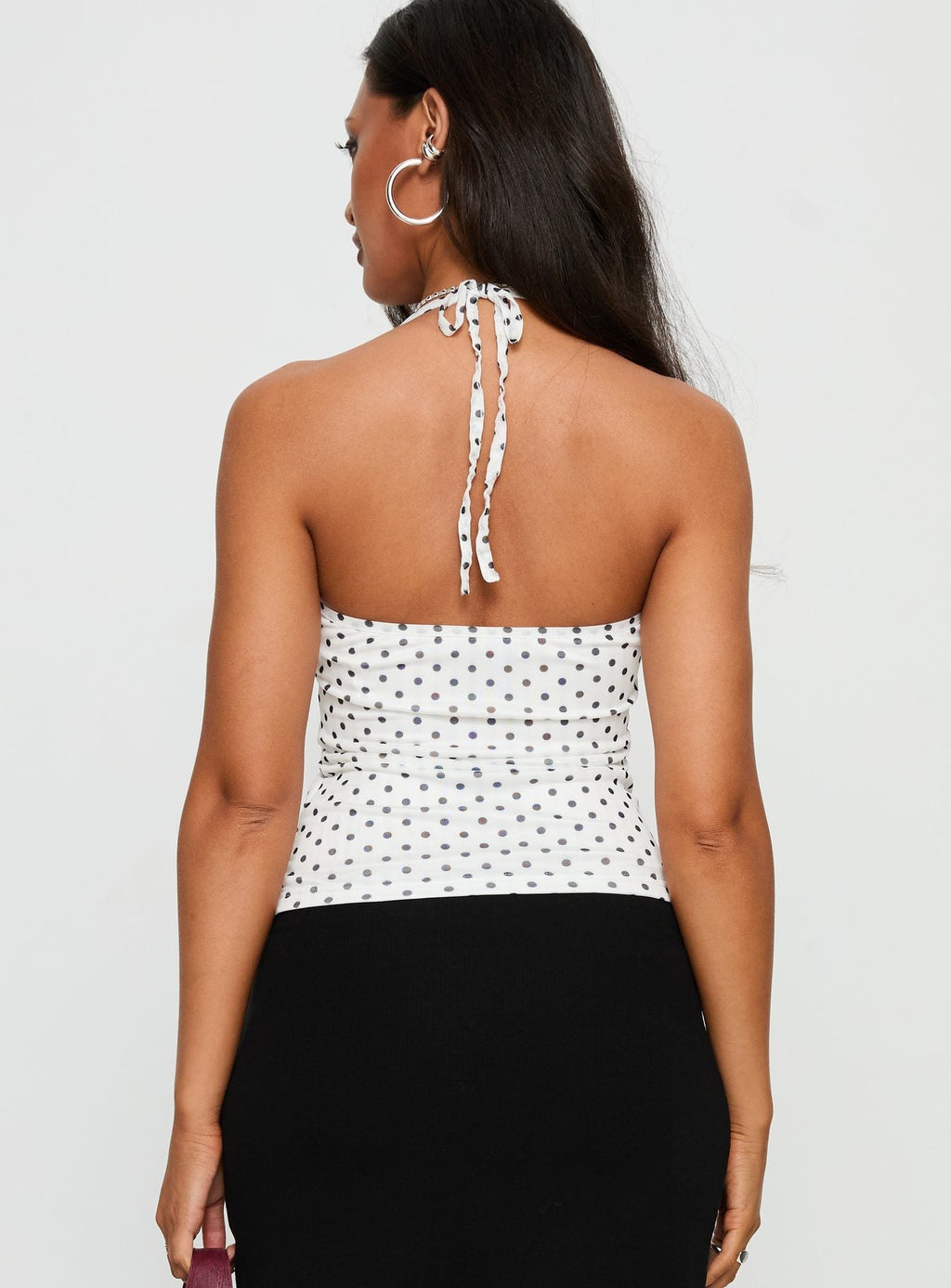 Days Of Summer Ruffle Top White Polka