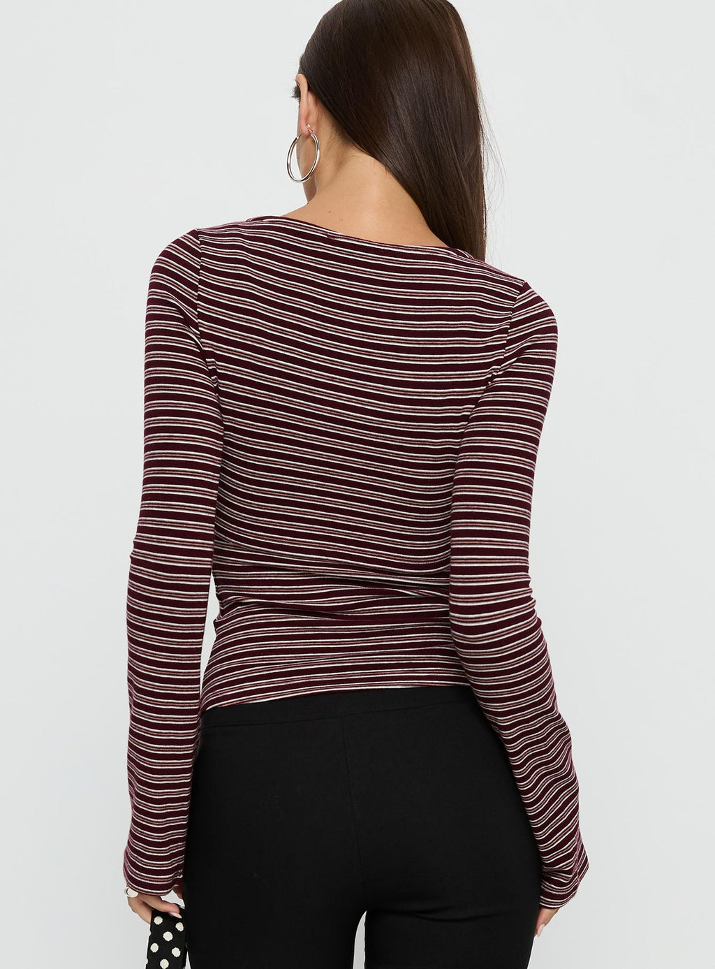 Spence Layered Cardigan Top Multi Stripe
