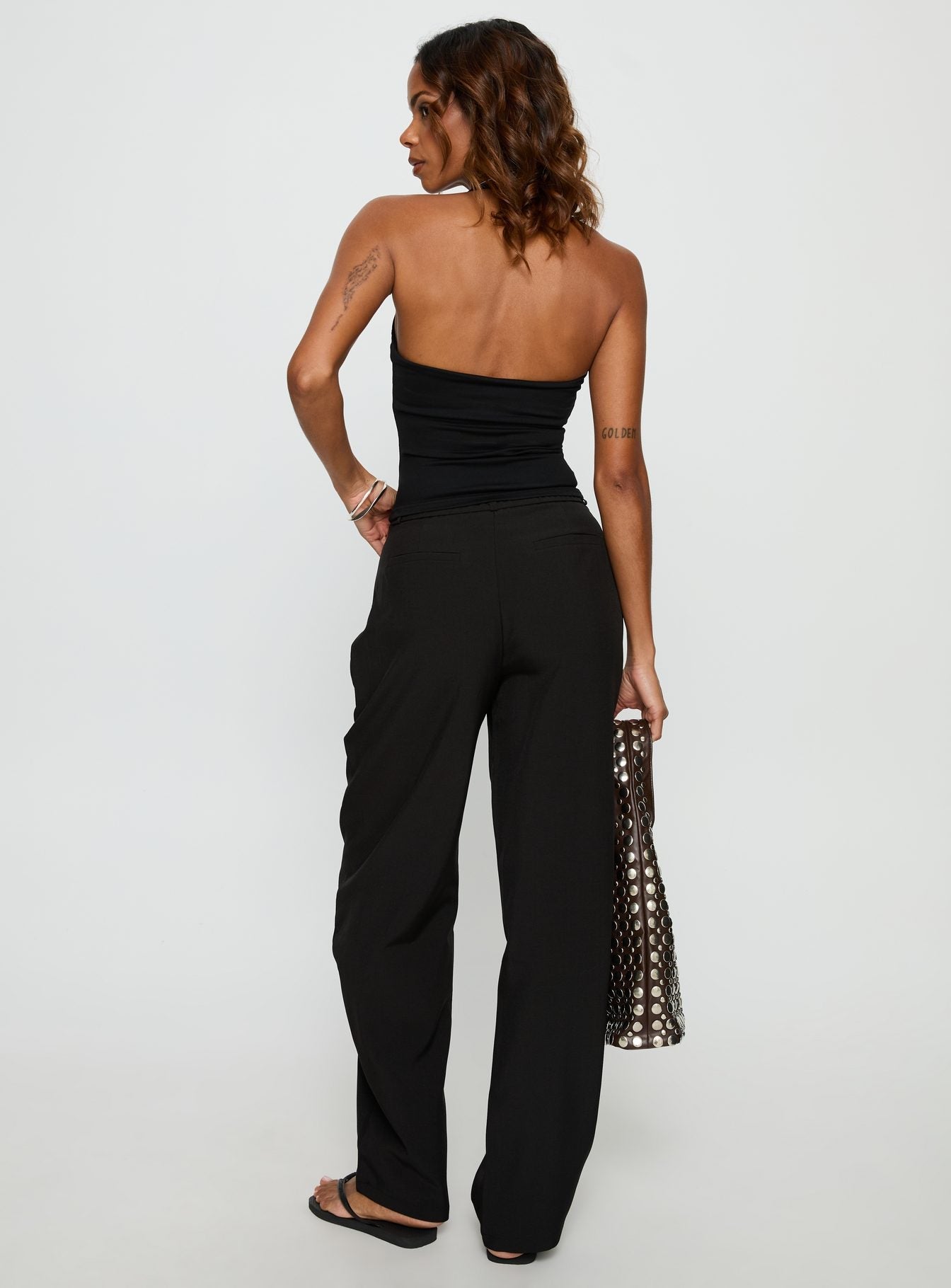 Triffid Barrel Leg Pants Black
