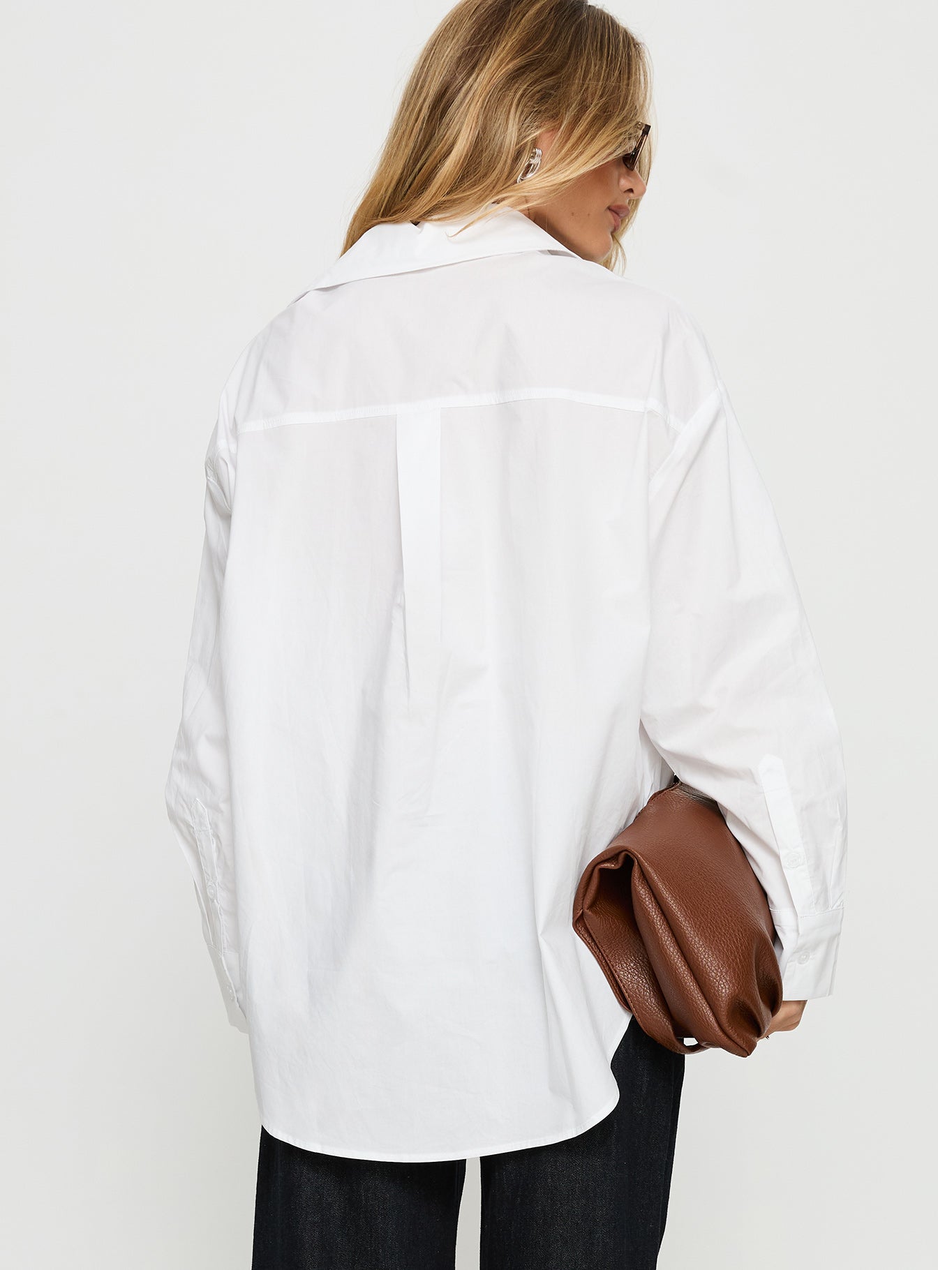 Kodhi Oversized Long Sleeve Top White