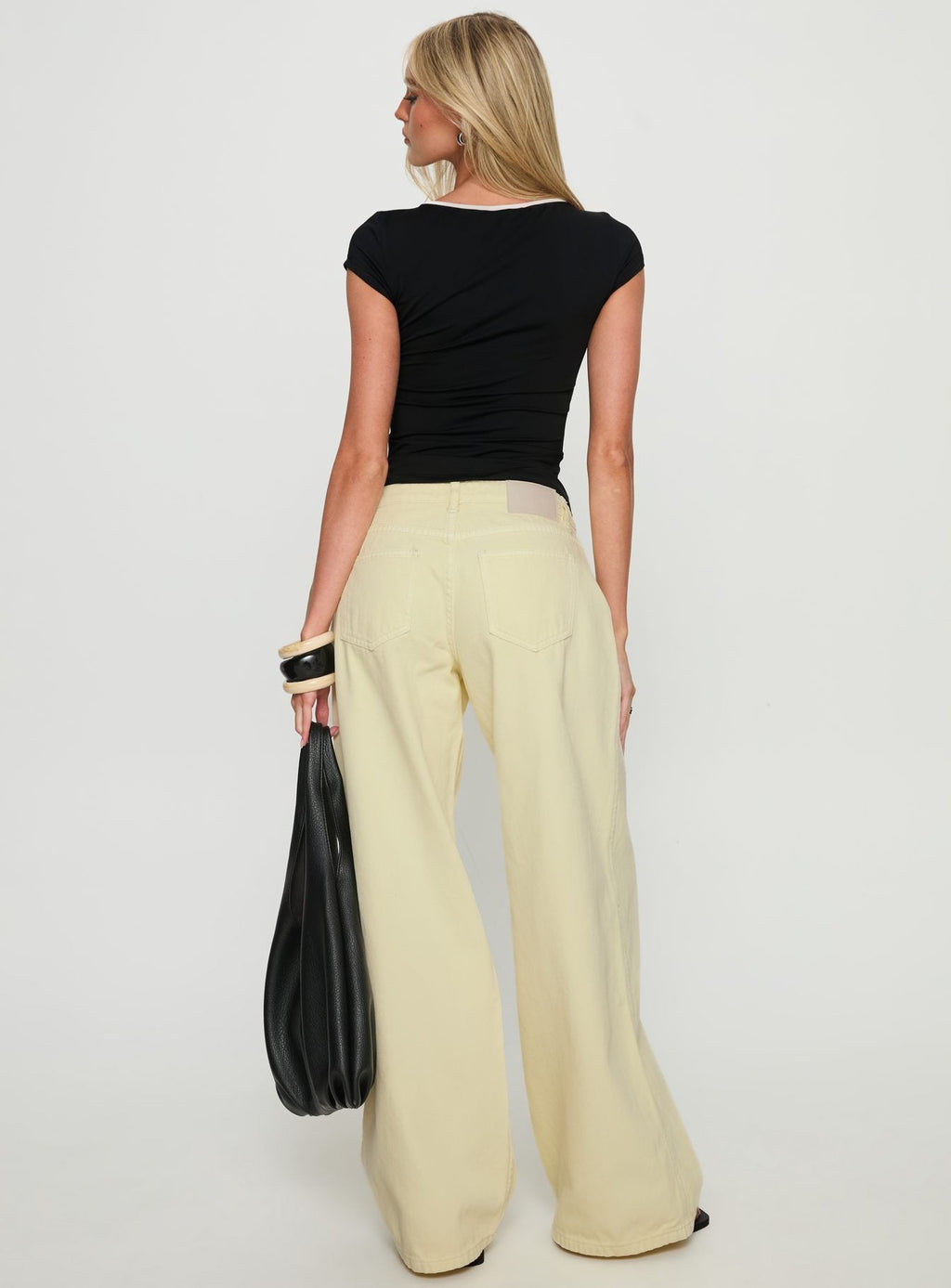 Ramos Low Rise Wide Leg Jeans Butter Lemon