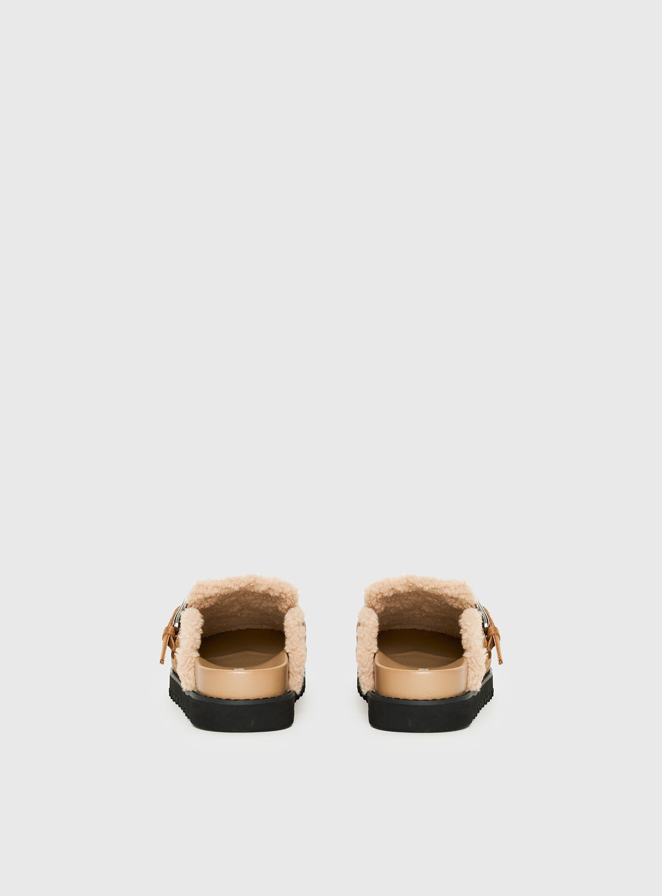 Raxton Faux Suede Clogs Brown