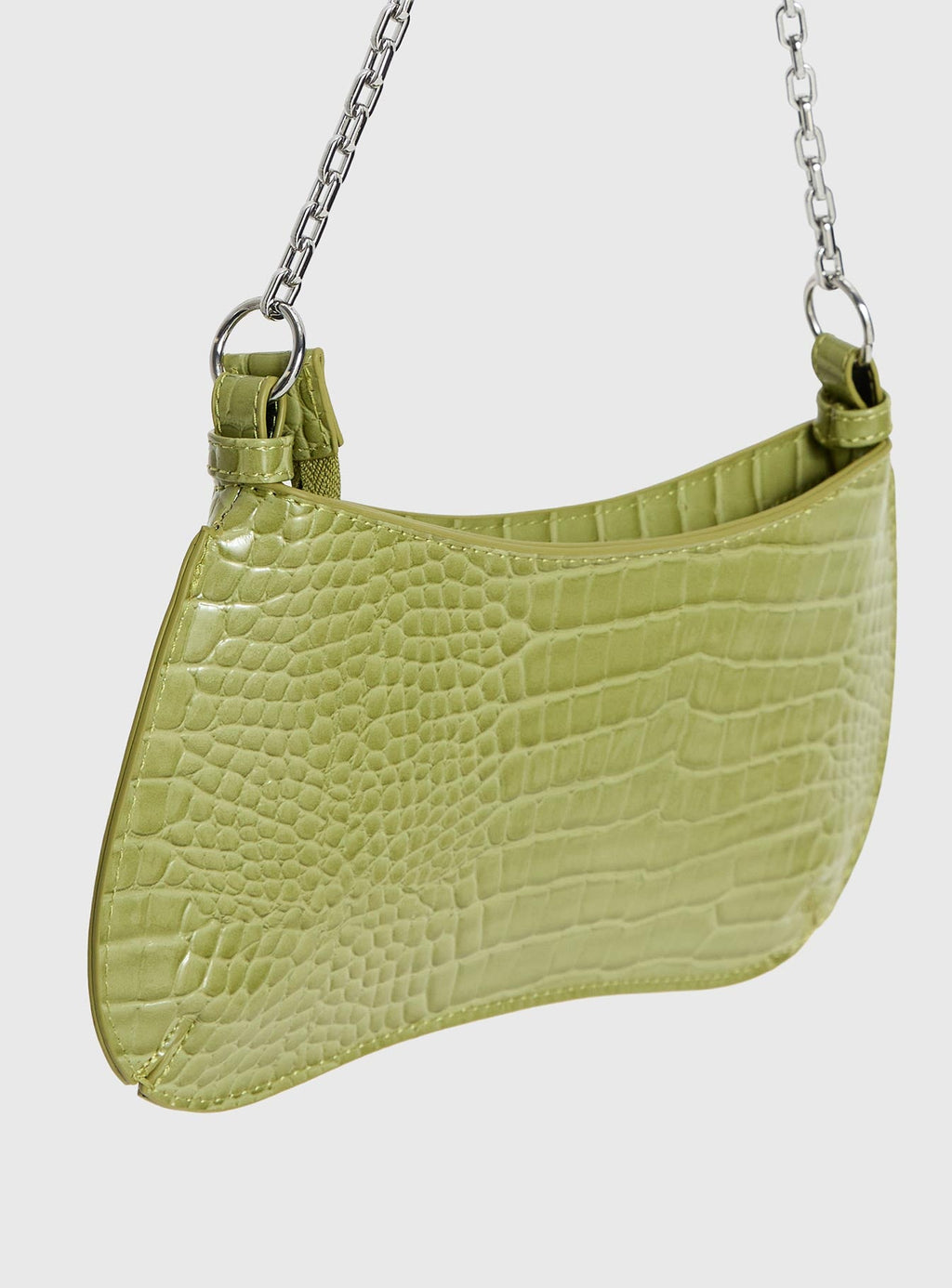 Gwynne Faux Leather Shoulder Bag Green