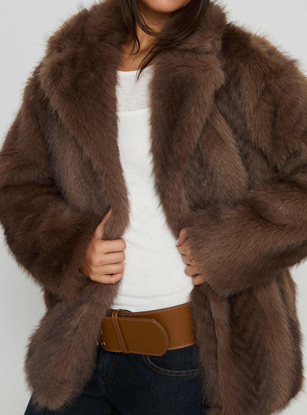 Super Trouper Faux Fur Jacket Multi