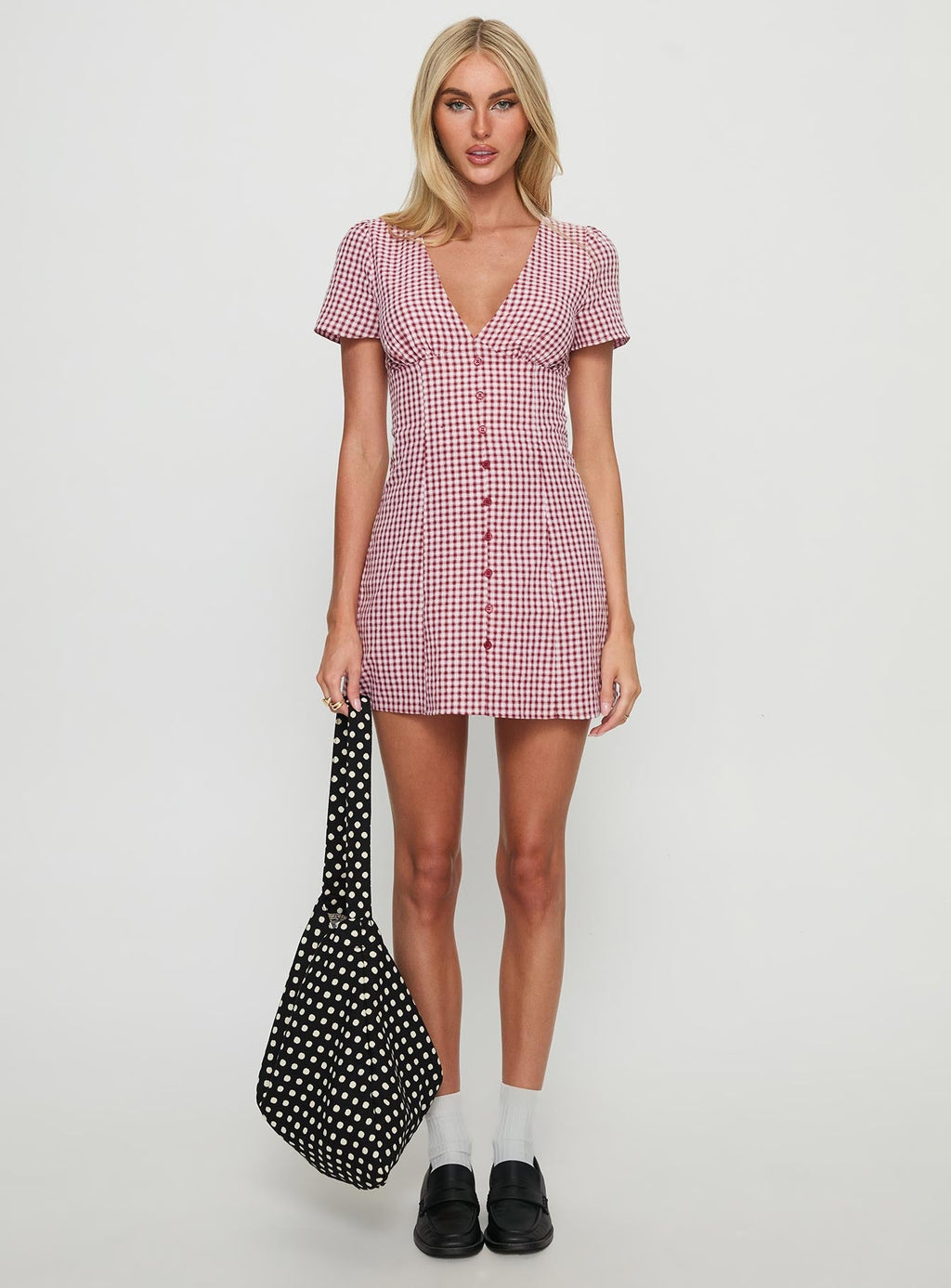 Loveliness Playsuit Red Check